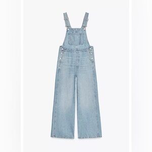 Zara TRF Denim Overalls Womens XS Blue Bib Overall Jeans NWT Festival Casual